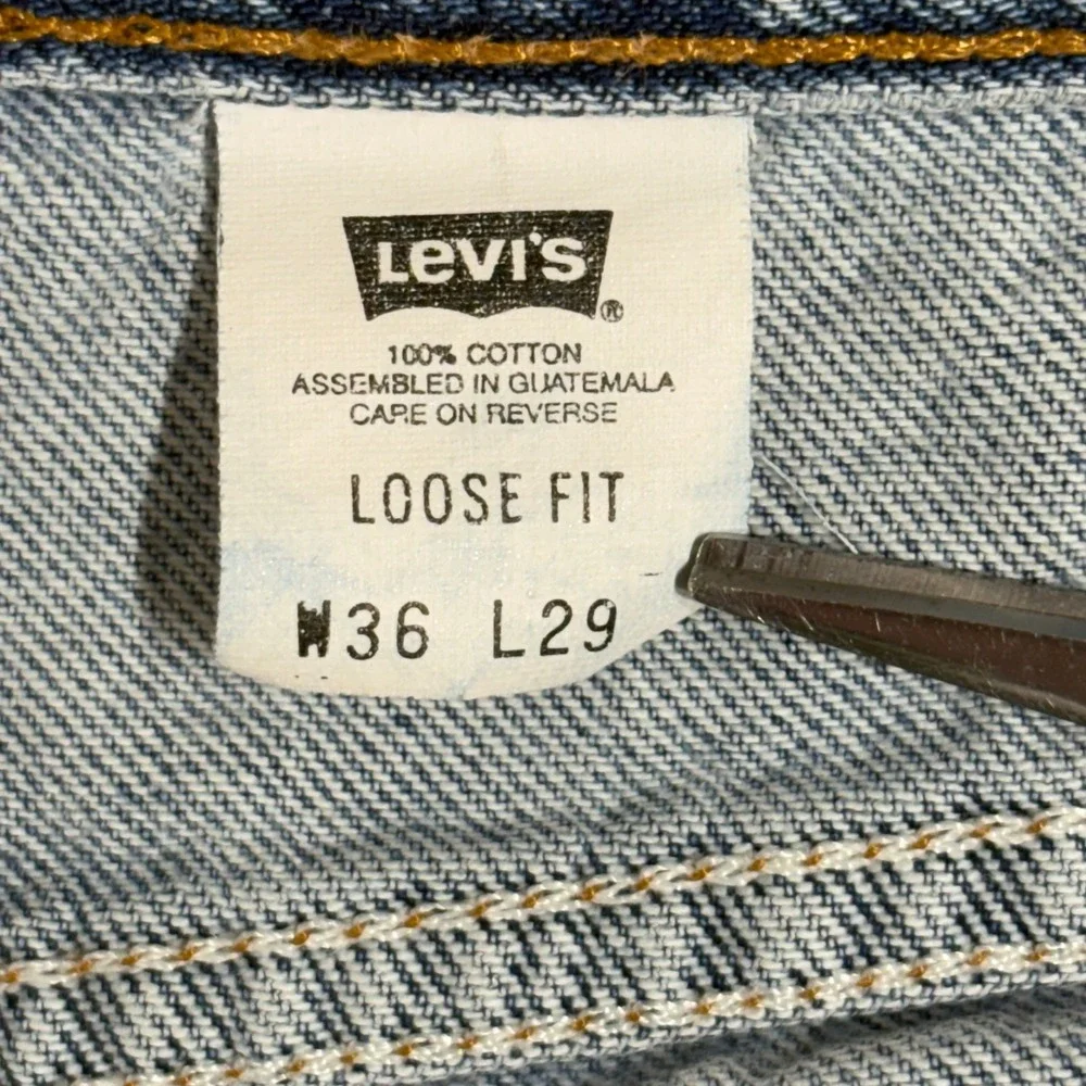 Levi's 545 Loose Fit Jeans Mens 33x29 Light‎ Wash Y2K Vintage 90s Denim 545-0391